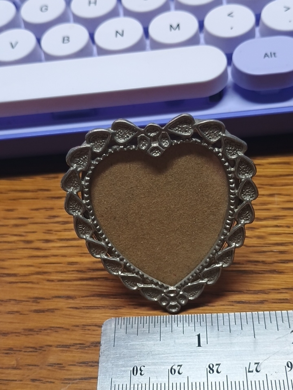 Heart-Shaped Decorative Frame - Silver Finish